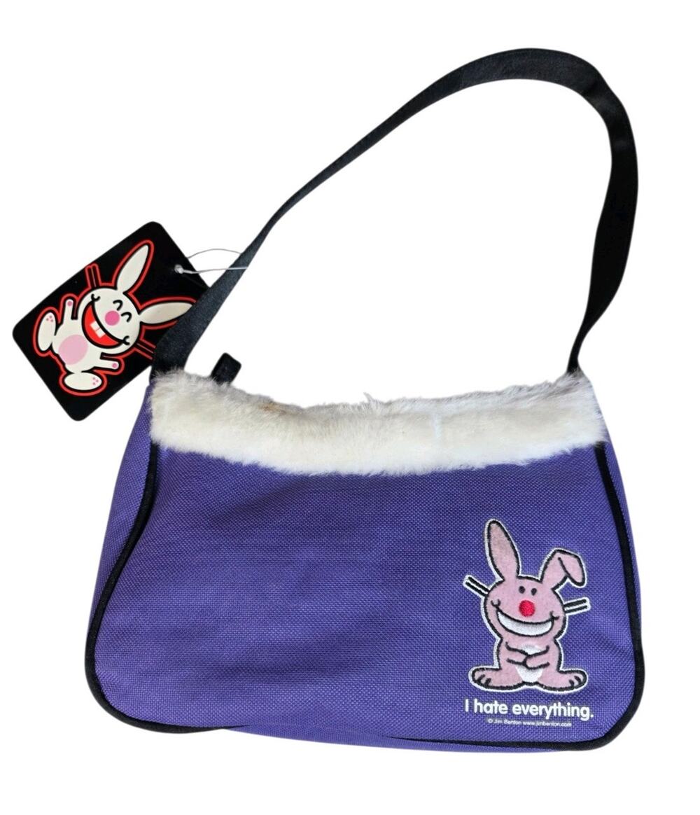 Jim Benton Happy Bunny Hand Purse Handbag “I Hate Everything” Y2K Oldstock